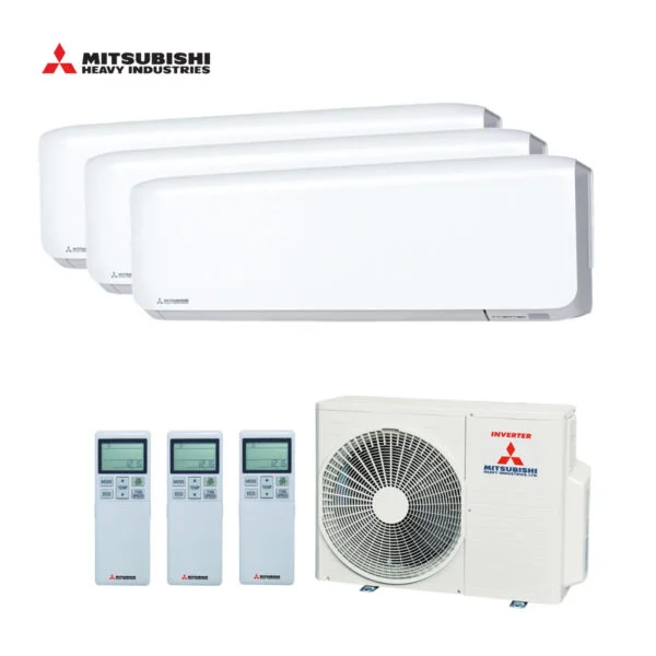 Mitubishi multi-split arirco buitendeel SCM60ZS-W met 1x binenunit 3x SRK-ZS-WF