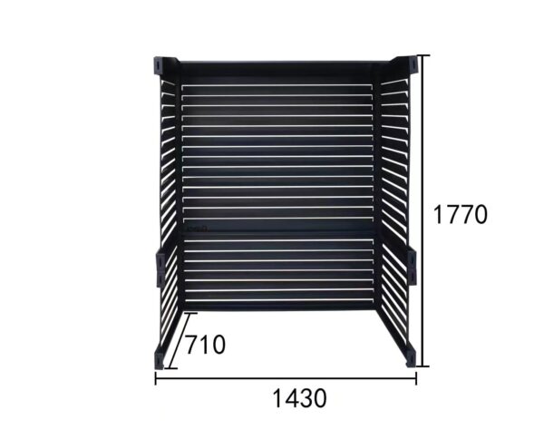 Qventi - airco omkasting antraciet - Extra Large (125 x 150 x 75 cm) - Afbeelding 5