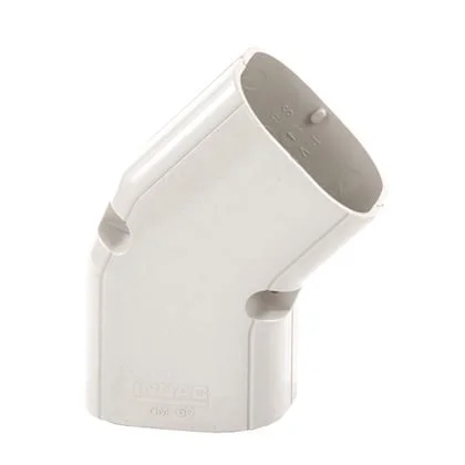 Inoac NM100-W platte bocht 45° (wit)