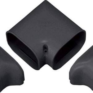 Inaba Denko SN-77-K gedraaide bocht 90° - Zwart